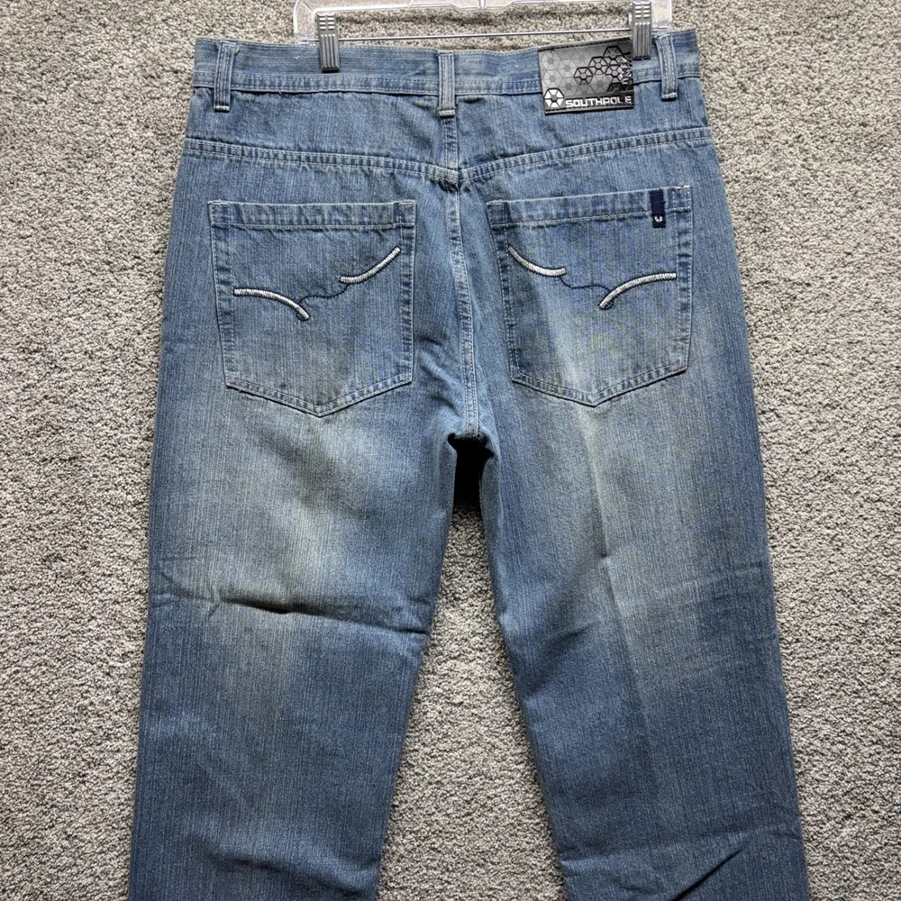 Vintage Southpole 4180 Baggy Denim Jeans 38x31 Skater Streetwear Y2K Black Label
